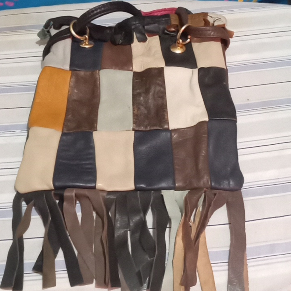 Vintage 70's leather bag mini  purse.